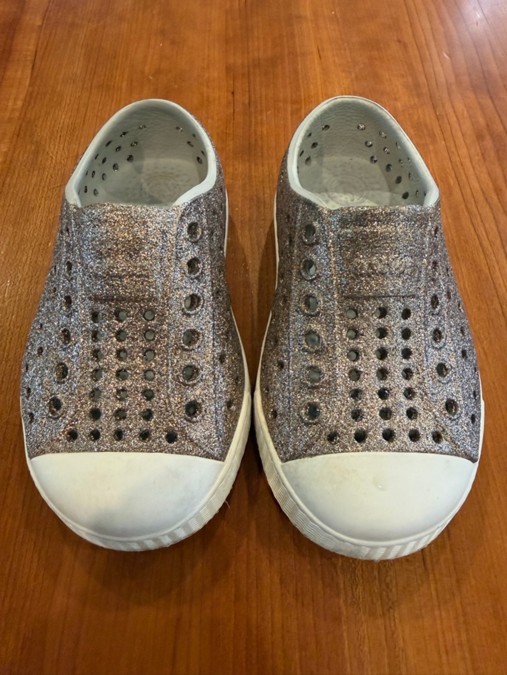 Native Kids Glitter Shoes - Rose Gold